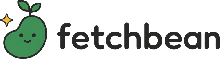 fetchbean logo on cream
